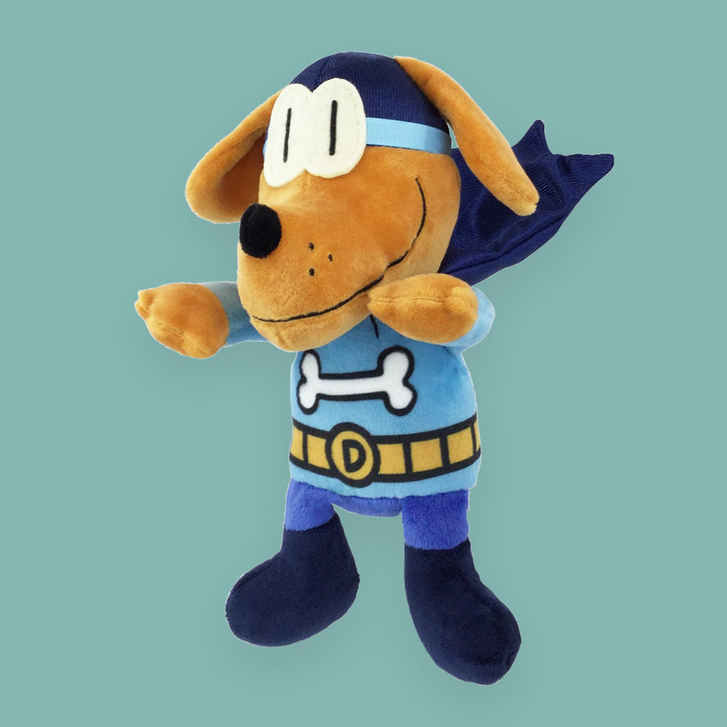 MerryMakers Dog Man's Bark Knight Plush Doll, based on the bestselling series by Dav Pilkey