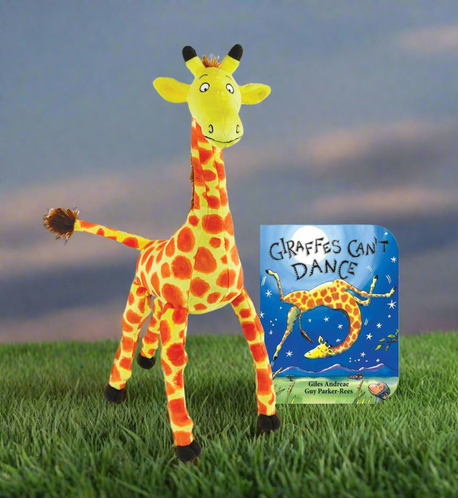 MerryMakers 16" Giraffes Can't Dance Plush with board book by Giles Andreae and Guy Parker-Rees