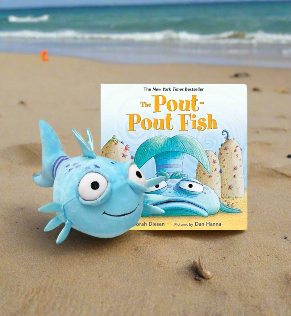 MerryMakers 9" Pout-Pout Fish plush with board book by Deborah Diesen and Dan Hanna