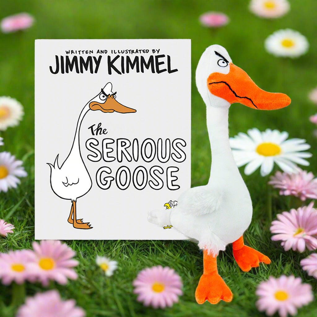 MerryMakers The Serious Goose 14" Plush and hardcover book by Jimmy Kimmel