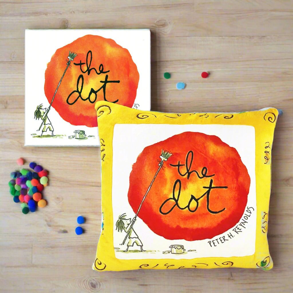 MerryMakers The Dot Cover Stories 12.5" Plush and book by Peter Reynolds