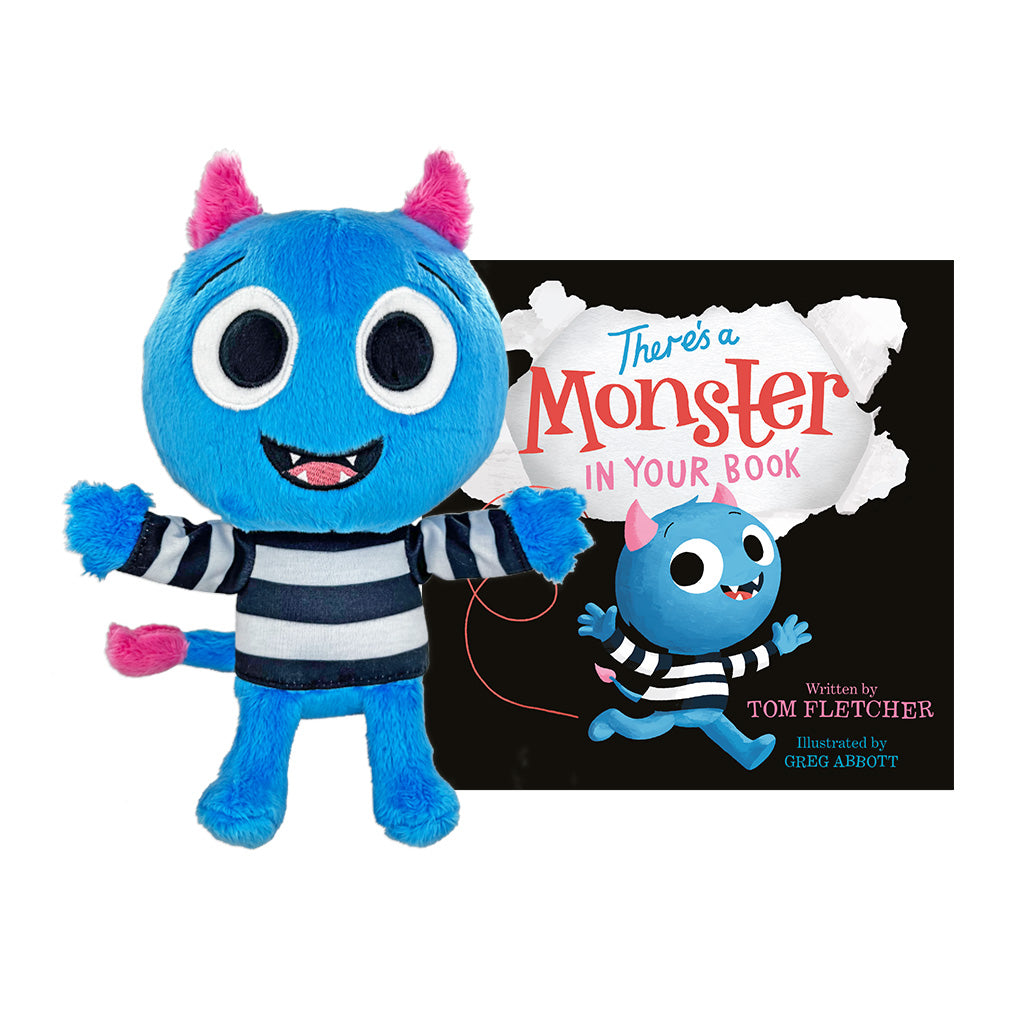 MerryMakers There's a Monster in Your Book 10" Plush and book by Tom Fletcher