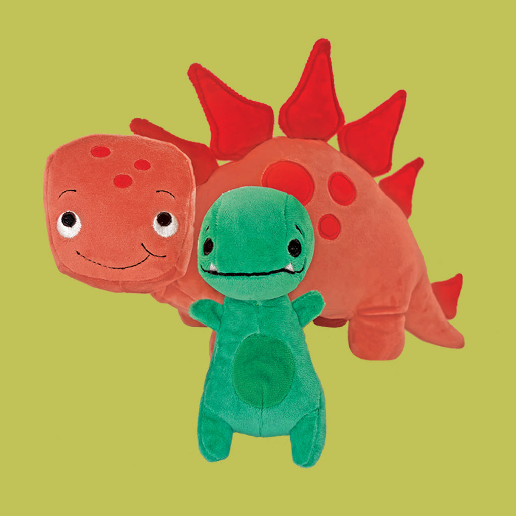 MerryMakers Tiny T. Rex and Pointy Plush Pair by Jonathan Stutzman and Jay Fleck