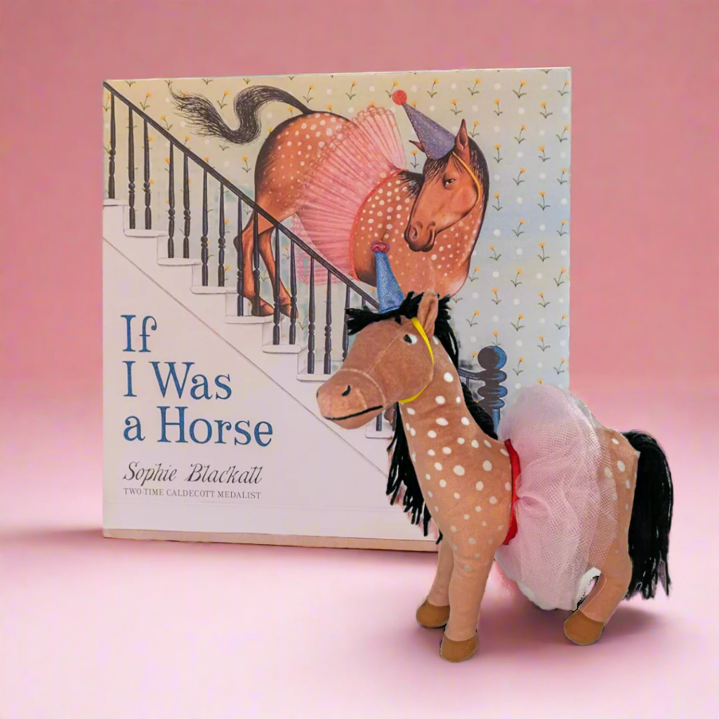 MerryMakers If I Was a Horse Plush and hardcover book by Sophie Blackall