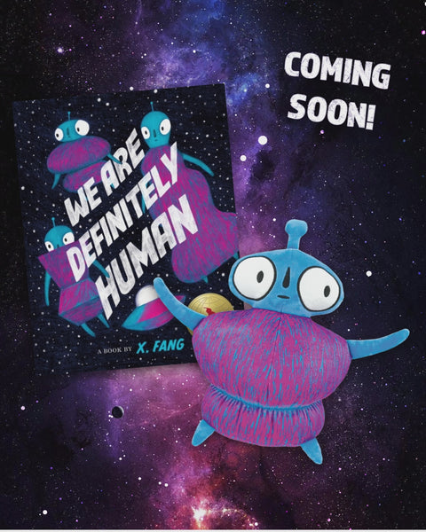 MerryMakers We Are Definitely Human 10" Plush and hardcover book, based on the award-winning picture book by X. Fang