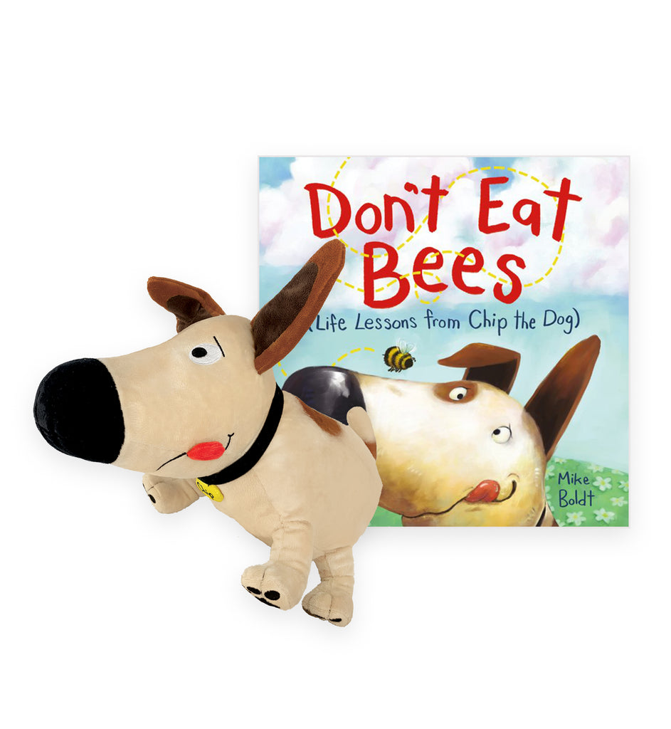 MerryMakers 13.5" Don't Eat Bees (Life Lessons from Chip the Dog) from the book by Dev Petty and Mike Boldt.