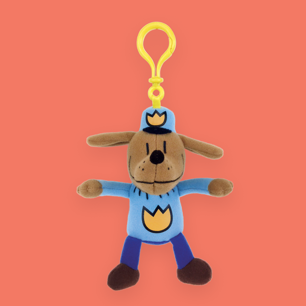 MerryMakers 5.5" Dog Man Backpack Pull based on the book by Dav Pilkey