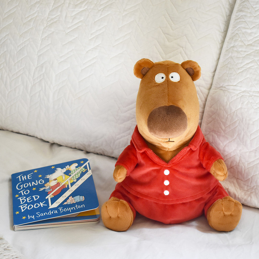 MerryMakers 10.5" The Going to Bed Book Bear and Book Set, based on the book by Sandra Boynton